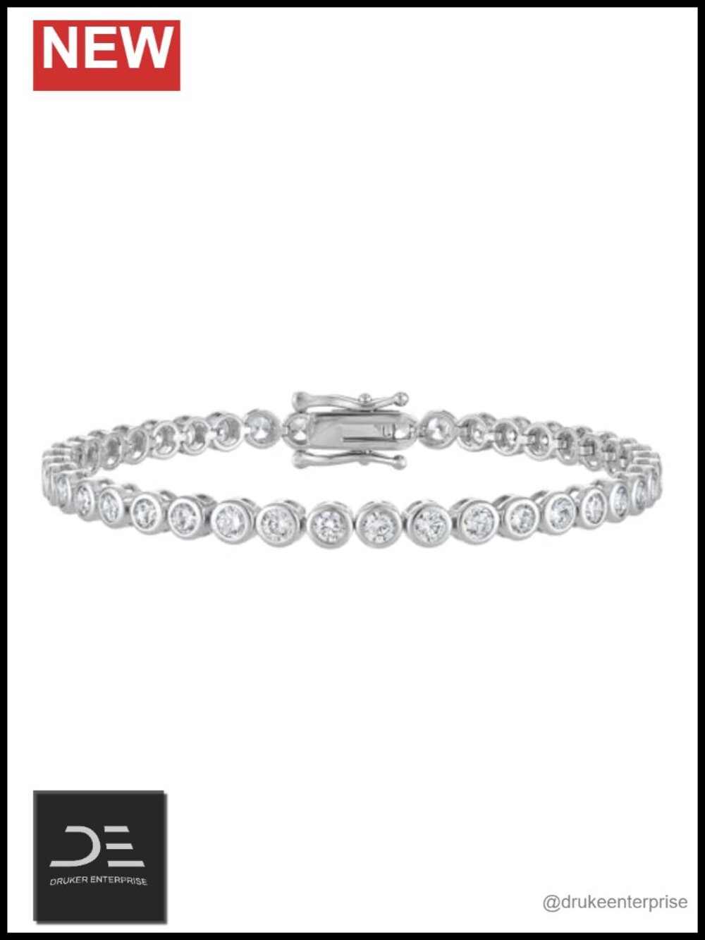 Tennis Bracelet for Women 24K Gold Plated Bezel Set CZ